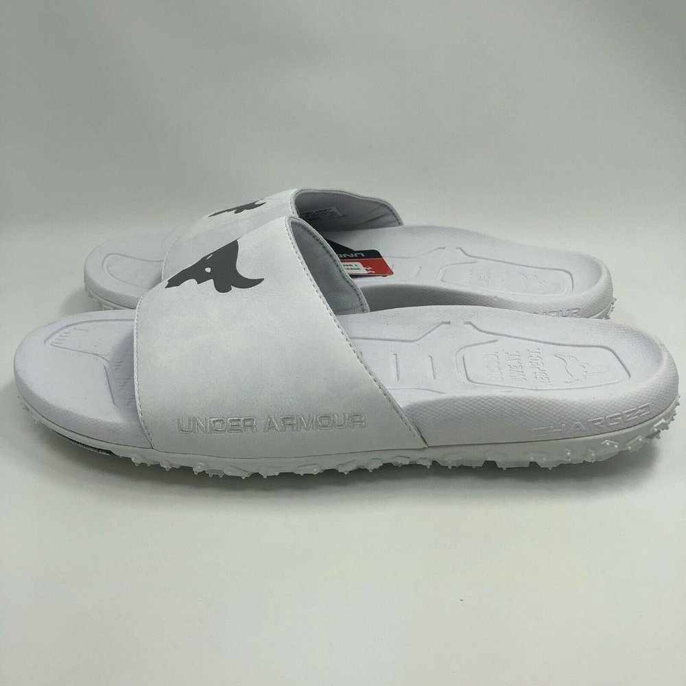 Under Armour Project Rock Slides Mens 13 & 15 - Picture 2 of 7